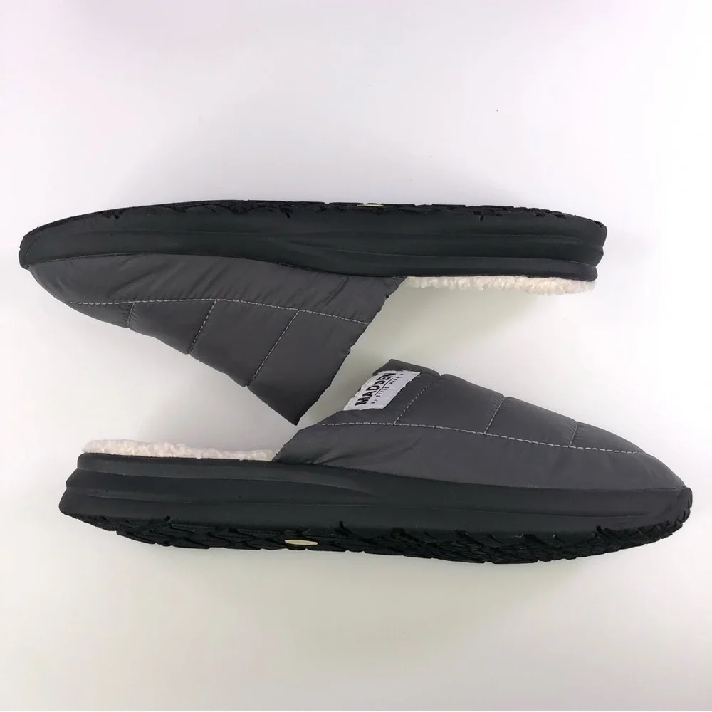 Madden Men Faux Shearling Mule Slippers M-Tochen Grey Fabric